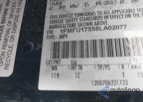 2008 Ford Expedition Eddie Bauer/King Ranch from USA, damaged, VIN 1FMFU17558LA02077